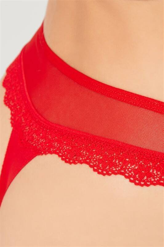 Venlisa Women's Tulle & Lace Thong V6103